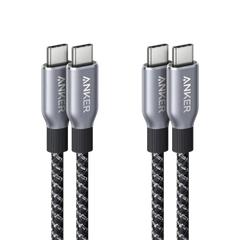 Anker Prime USB-C to USB-C Cable (240W, Upcycled-Braided, 2-Pack)