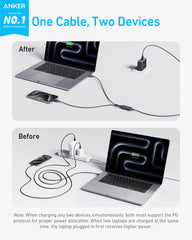 Anker 140W 2-in-1 USB-C to USB-C Cable, 3-pack
