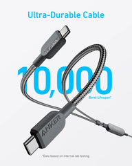 Anker 140W 2-in-1 USB-C to USB-C Cable, 3-pack
