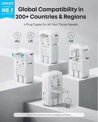 Anker Nano Travel Adapter (5-in-1, 20W, 1-Pack) WM