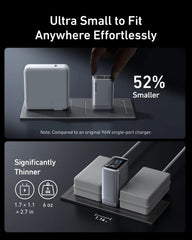 Anker Prime Charger (100W, 3 Ports, GaN) and Anker Prime USB-C to USB-C Cable (240W, Upcycled-Braided)
