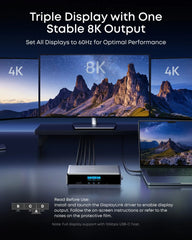 Anker Prime Docking Station (14-in-1, Triple Display, DisplayLink) with DL7400 and Thunderbolt 5 Cable (3.3 ft, 80Gbps, 240W)
