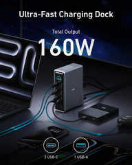 Refurbished Anker Prime Charging Docking Station (14-in-1, Dual Display, 160W)
