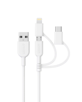 Anker 321 USB-A to Lightning Cable (3 ft 3-in-1)