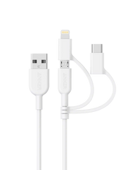Anker 321 USB-A to Lightning Cable (3 ft 3-in-1)