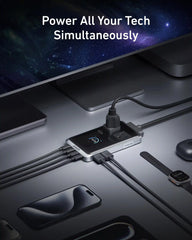Anker Prime Charging Station (8-in-1, 240W) and Anker Prime USB-C to USB-C Cable (240W, Upcycled-Braided)