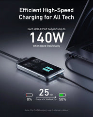 Anker Prime Charging Station (8-in-1, 240W) and Anker Prime USB-C to USB-C Cable (240W, Upcycled-Braided)