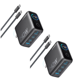 2-Pack Anker Laptop Charger (140W, 4-Port, PD 3.1) with 2-Pack USB-C Cable