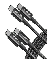 2-Pack Anker New Nylon USB-C to USB-C Cable (3 ft / 6 ft, 60W)