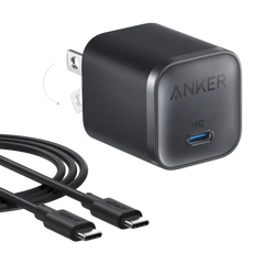 Anker Nano Charger (45W) with USB-C to USB-C Cable and Anker USB-C to USB-C Cable (6 ft, 240W, Upcycled-Braided)