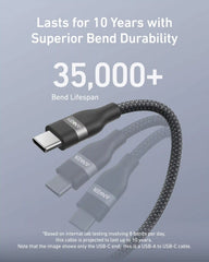 Anker USB-A to USB-C Cable (3 ft/6 ft, Upcycled-Braided)