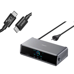 Anker Prime Docking Station (DL7400) and USB-C to USB-C Cable (Thunderbolt 4 Compatible)