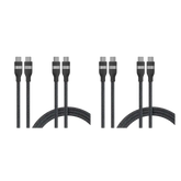 Anker USB-C to USB-C Cable (3 ft / 6 ft, 240W, Upcycled-Braided, 4-Pack)