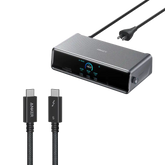 Anker Prime Docking Station (14-in-1, Triple Display, DisplayLink) with DL7400 and Thunderbolt 5 Cable (3.3 ft, 80Gbps, 240W)