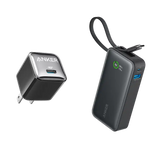 Anker Nano Power Bank (30W, Built-In USB-C Cable) and Anker Nano Charger (20W)
