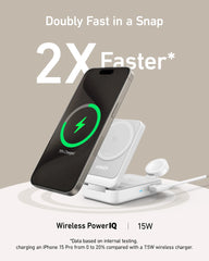 Refurbished Anker MagGo Wireless Charging Station (Foldable 3-in-1)