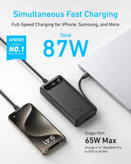 Anker Power Bank (20K, 87W, Built-In USB-C Cable) WM
