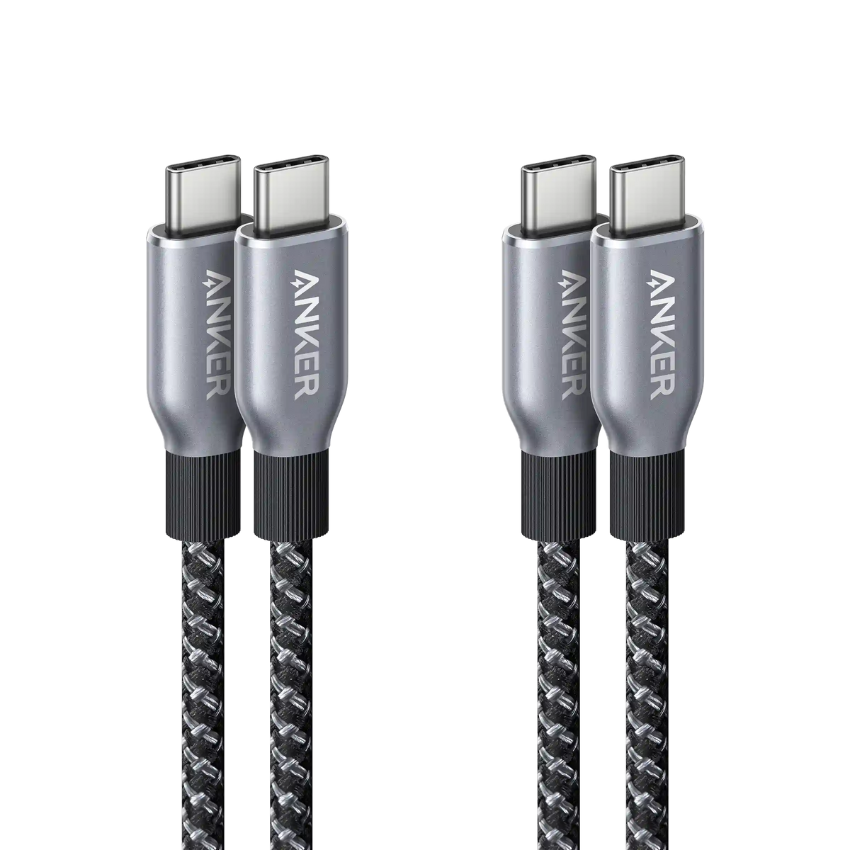 Anker Prime USB-C to USB-C Cable (240W, Upcycled-Braided, 2-Pack)
