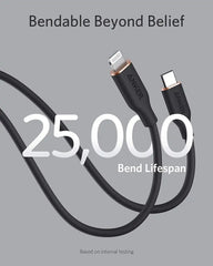 Anker 641 USB-C to Lightning Cable (Flow, 3 ft Silicone)