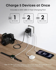 Anker Nano Travel Adapter (5-in-1, 20W, 1-Pack) WM