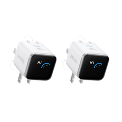 Anker Nano Charger (45W, Smart Display, 180° Foldable, 2-Pack)