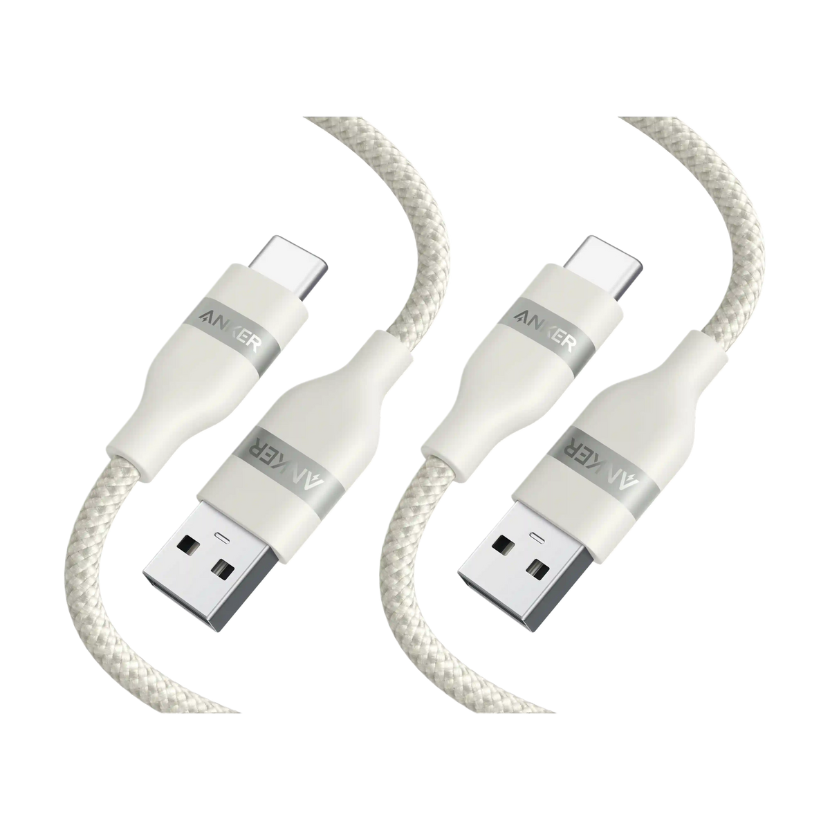 Anker USB-A to USB-C Cable (3 ft, Upcycled-Braided)（2-Pack）