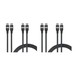 Anker USB-C to USB-C Cable (3 ft / 6 ft, 240W, Upcycled-Braided, 4-Pack)
