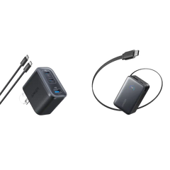 Anker Nano Charger (70W, 3 Ports) and Anker Nano Power Bank (10K, 45W, Built-In Retractable USB-C Cable)