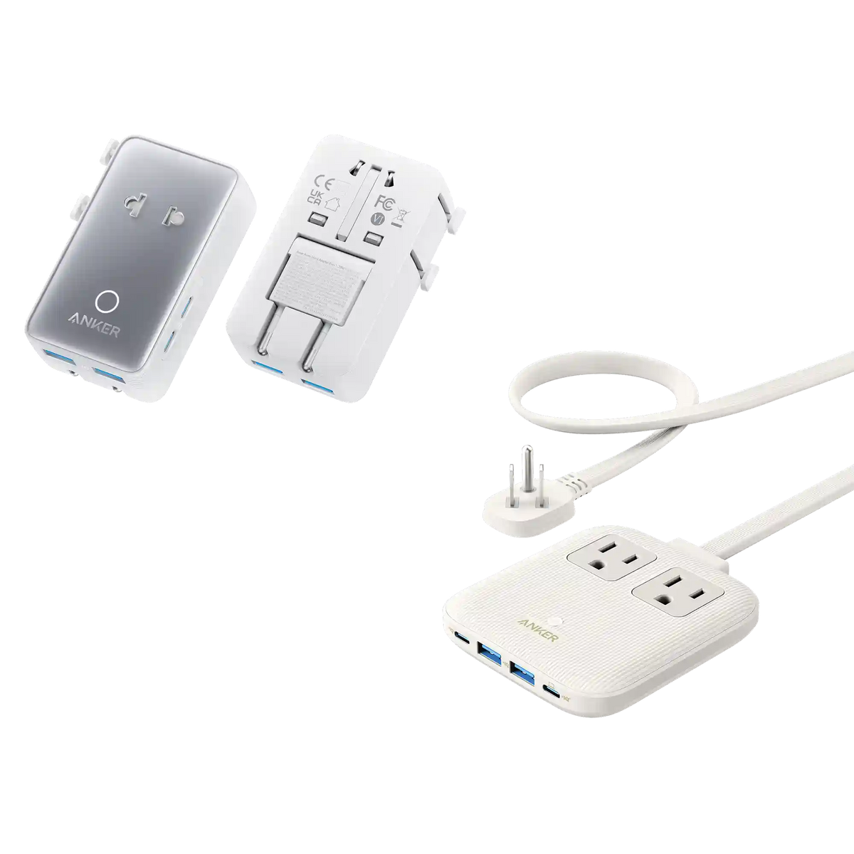 Anker Nano Charging Station (6-in-1, 67W) and Anker Nano Travel Adapter (5-in-1, 20W, 1-Pack)