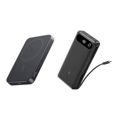 Anker Power Bank (20K, 8wer Ban7W, Built-In USB-C Cable) and Anker MagGo Pok (10K, Slim)