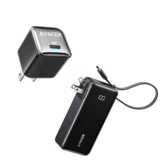 Anker Power Bank (10K, Fusion, Built-In USB-C Cable)and Anker Nano Charger (20W)