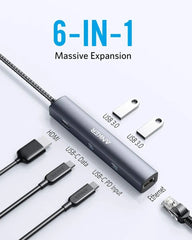 Anker 543 USB-C Hub (6-in-1, Slim), 2-pack
