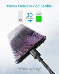2-Pack New Nylon USB C to USB C Cable (3.3ft 60W)