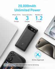 Anker Power Bank (20K, 87W, Built-In USB-C Cable)